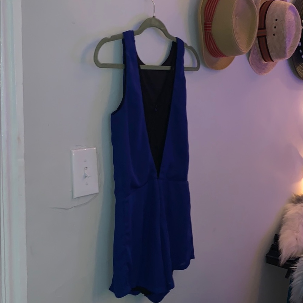 Electric ⚡️ Blue 💙 Romper with Black Lace Back